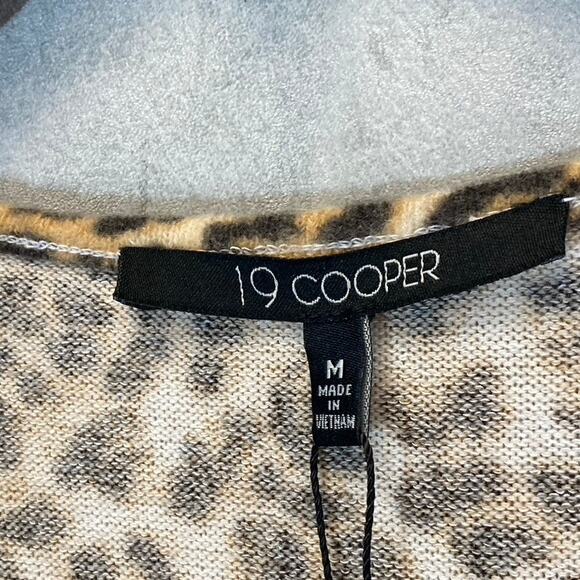 19 COOPER Women's Brown Overflow Leopard Print Surplice Wide Leg Jumpsuit SZ M - Picture 13 of 14